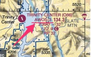 How to find if an airport has AWOS on a VFR Sectional